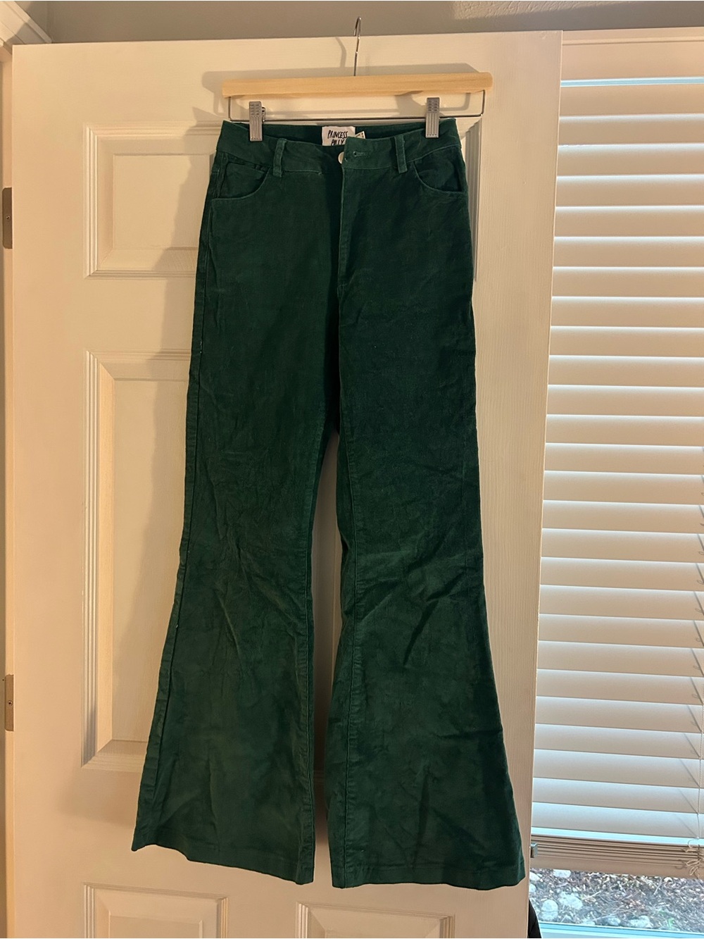 Princess Polly Emerald Green Corduroy High-Rise Pants